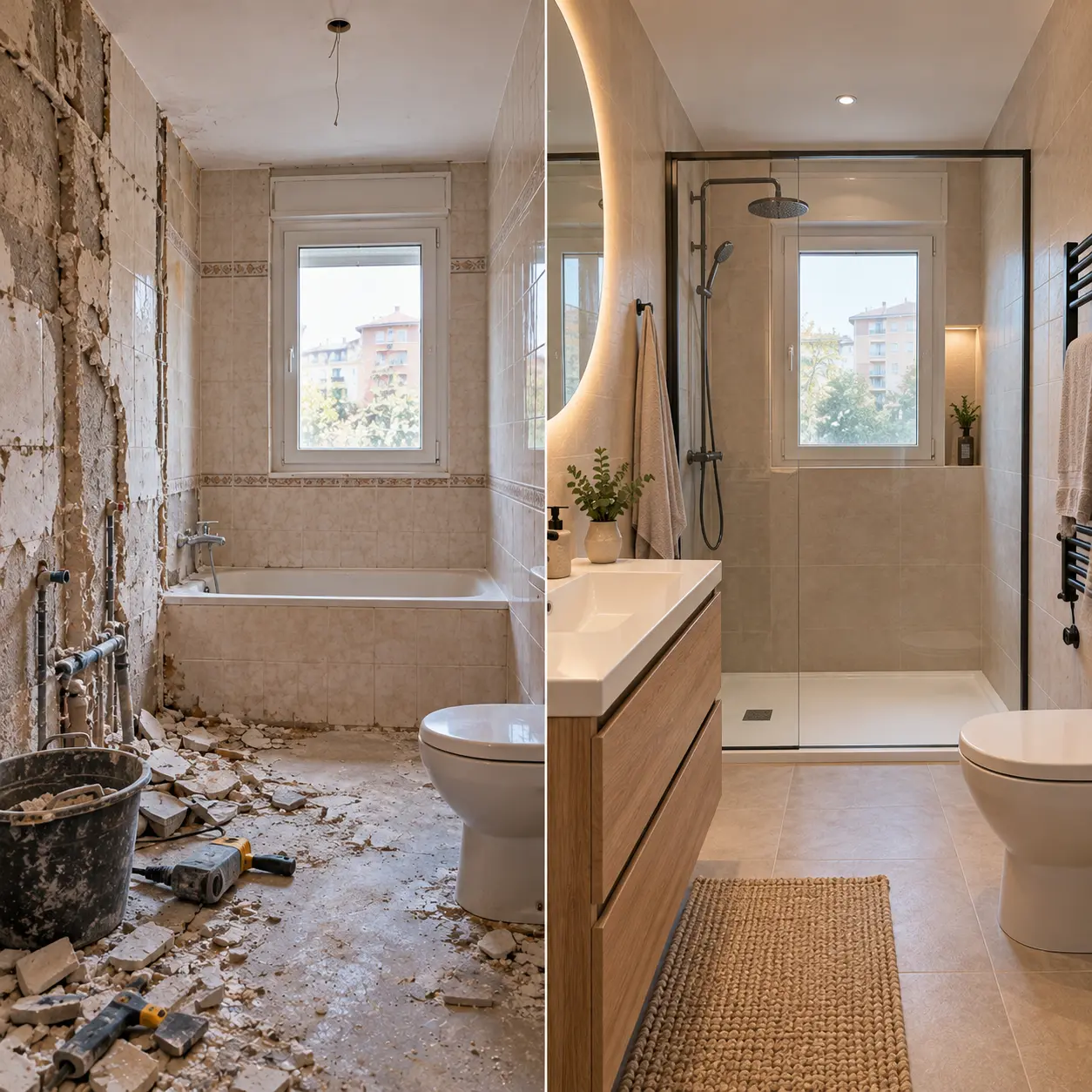 Reforma completa de baño en Pamplona: antes y después